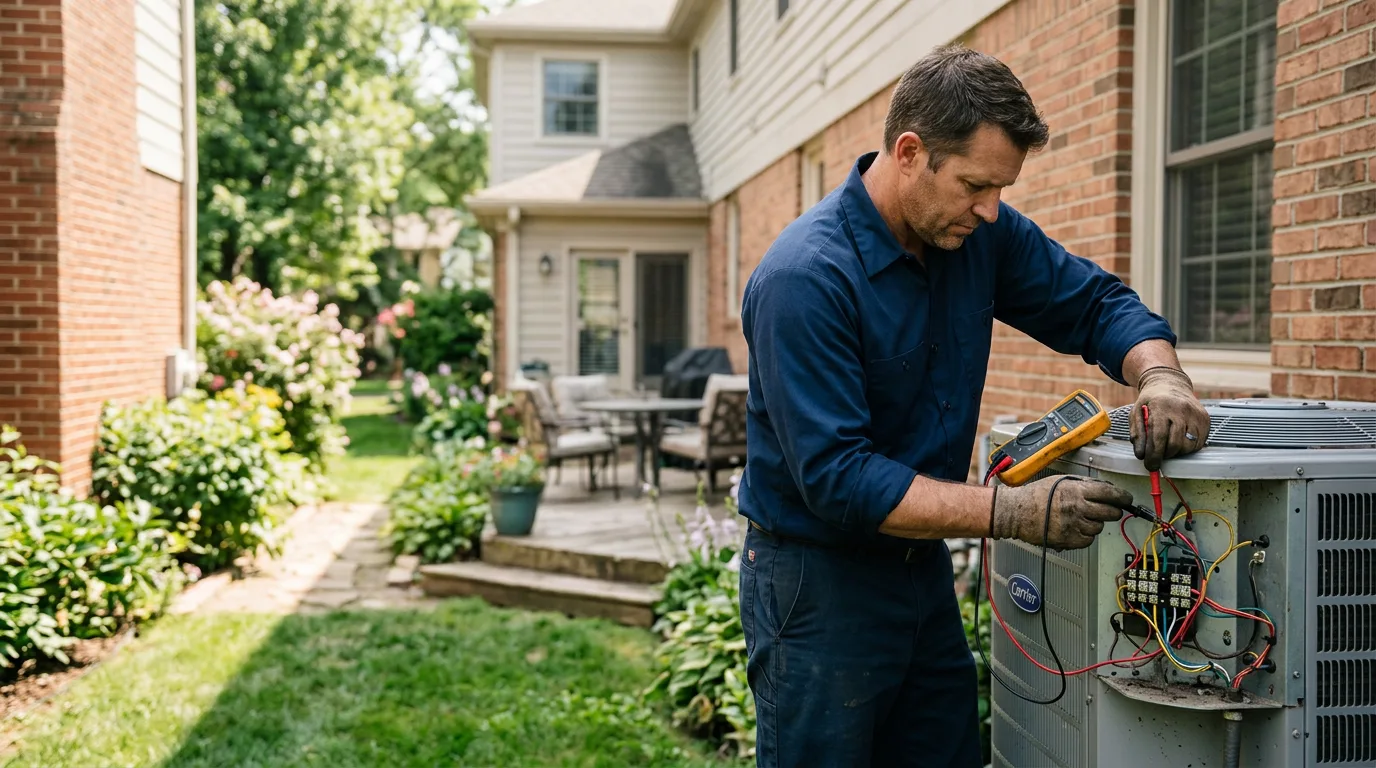 HVAC technician working near Fishersville, VA